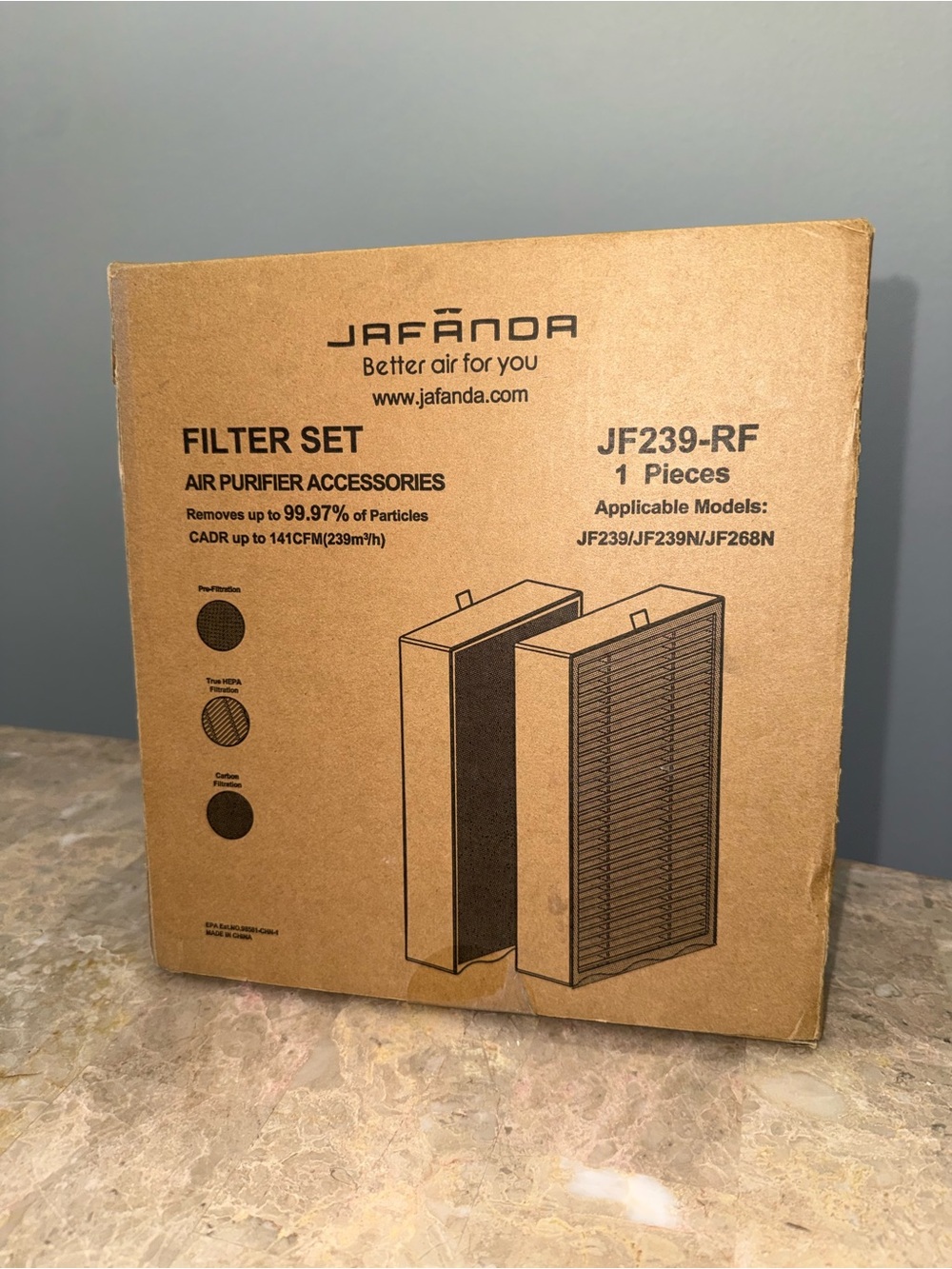 Jafanda Filter for Air Purifier 1 Piece JF239-RF 3 In 1 High Efficiency